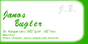 janos bugler business card